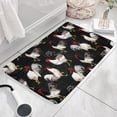thumbnail image 3 of Black Chicken Rooster Pattern Flannel Non Slip Door Rugs,Washable Door Mats Indoor,Decorative Door Mats,Dirt-Resistant and Absorbent Doormat for Entrance,Bedroom,Kitchen,Bathroom,23.5x16in(60x40cm), 3 of 5