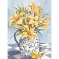 thumbnail image 2 of Unknown 25x32 Gold Ornate Wood Framed with Double Matting Museum Art Print Titled - Yellow and Blue I, 2 of 4