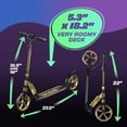 Skidee Scooter for Kids, Teens, Adults, 4 Adjustment Levels, Handlebar