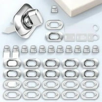 Uonlytech 12Pcs Silver Purse Turn Lock Durable Iron Material Classic Design for Bag Use