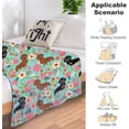 thumbnail image 3 of Dachshund Blanket Cute Dachshund Dog Pattern Throw Blanket for Girls Kids Adults Super Soft Warm Cozy Plush Fleece Flannel Blanket for Sofa Couch Bed Birthday Gifts 40"x50", 3 of 5