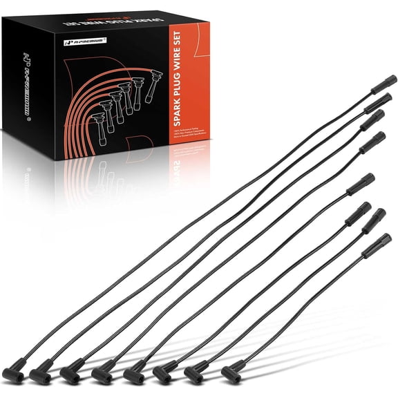 A-Premium Spark Plug Wire Compatible with Cadillac DeVille 1983-1984, Seville/Eldorado/Fleetwood 1983-1985, 4.1L