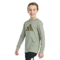 thumbnail image 4 of Boys 8-20 adidas Long Sleeve Hooded Tee Color: Olive Size: X LARGE, 4 of 4