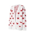 thumbnail image 2 of Mom and Daughter Matching Clothes Women Little Girls Heart Cardigan Sweater Mommy and Me Valentine's Day Cardigan with Pockets, 2 of 7