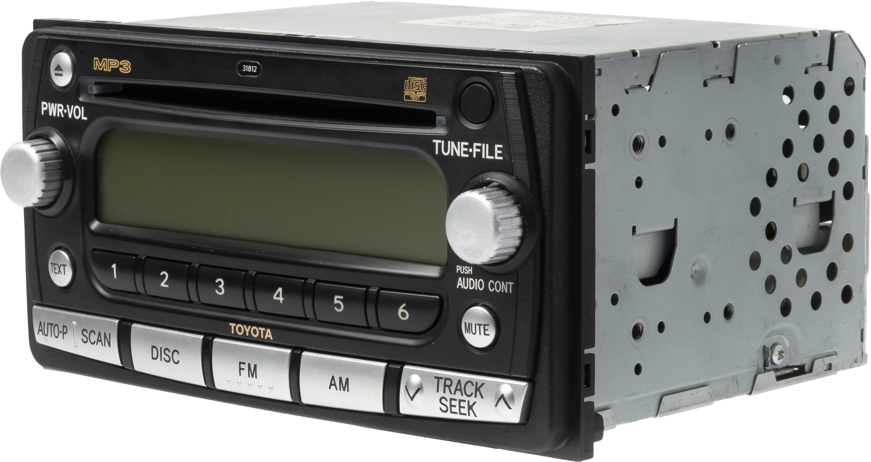 Restored 2007 Toyota Yaris AM FM Radio Single Disc CD MP3 Player 08600-01000 Option 31812 (Refurbished)