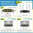 thumbnail image 2 of Machrus Upper Bounce Trampoline Safety Enclosure Net, Fits 14 FT Round Frame, Using 6 Poles (or 3 Arches) - Adjustable Straps- Net Only, 2 of 5