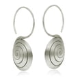 thumbnail image 2 of Maze Spiral Rolled Pierce Hook Hoop Hill Tribe Silver Earrings, 2 of 5