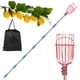 thumbnail image 5 of Recolector de frutas con barra telescópica Recolector de frutas de acero inoxidable Cesta duradera Herramienta de recolección de frutas Barra recolectora de frutas de peso ligero para limones Manzanas, 5 of 6