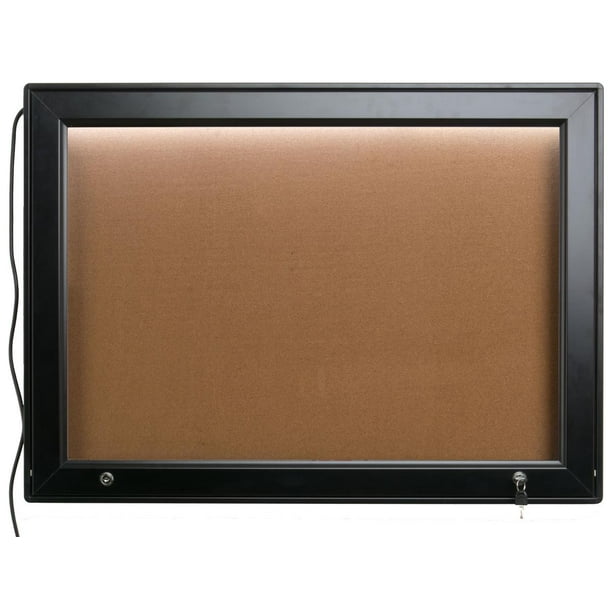 Enclosed Bulletin Board for Outdoor Use, with 31x21 Window, LED ...