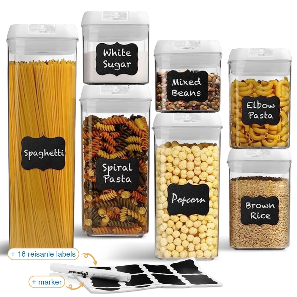 U-QE Airtight Food Storage Container Set-10 Piece BPA Free Clear Plastic  Cereal Canisters with Easy Lock Lids-Kitchen & Pantry Organization  Containers