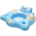 thumbnail image 2 of Thickened Swimming Pool Float, Swimming Pool Float, Swimming Pool Lounger, Inflatable Chair, Floating Chair, Adult Float with Mesh Bottom, Backrest and Cup Holder, Suitable for Adults, 43.4*41.4 inche, 2 of 8