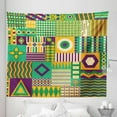 thumbnail image 1 of Aztec Tapestry, Trippy Geometric Triangles Square Lines Hexagon Floral Circle of Life Motif, Fabric Wall Hanging Decor for Bedroom Living Room Dorm, 5 Sizes, Purple Yellow Green, by Ambesonne, 1 of 1