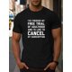 thumbnail image 1 of Camiseta para hombre con frase humorística sobre la cancelación de la adultez. Cuello redondo, poliéster, tejido de punto, estilo casual, ligeramente elástica, corte regular, estampado alfabético. Par, 1 of 4