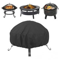 NAISHIER Fire Pit Cover Round for Fire Pit 22- 34 Inch, Waterproof Outdoor FirePit Cover, Full Coverage Patio Round Fire Pit Cover