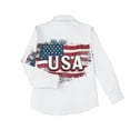 thumbnail image 4 of 4th of July Outfits for Women American Flag Graphic T-Shirts Long Sleeve Button Down Blouses 250th Anniversary USA Shirt Dressy Casual Tops, 4 of 5