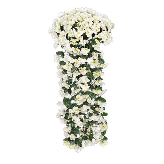 MZXELPRJD Fake Flowers Outdoor Wisteria Artificial Flowers 315Inch Silk Artificial Hanging Baskets Outdoor Bendable Artificial Flowers for Wall Fence Sympathy Artificial Cemetery Flowers