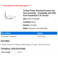 thumbnail image 2 of To Rack Power Steering Pressure Line Hose Assembly - Compatible with 2002 Ford Thunderbird 3.9L V8 GAS, 2 of 2