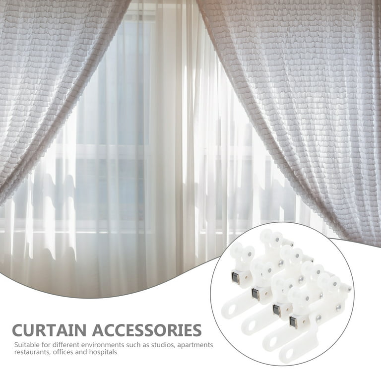Flexible Bendable Ceiling Curtain Track, White Curved Ceiling Mount Curtain  Rail RV Curtain Track, Room Divider, Ceiling Track for Curtains with Hooks  & Accessories Set 3M/9.8ft 