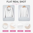 thumbnail image 6 of Endives Women's Long Sleeve Shirt Draped Cowl Neck Tops Flared Collar Ribbed Elengant Solid Color Blouse Dressy Casual Shirts Business Outfits Spring Trendy White, 6 of 6