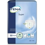 TENA Super Adult Incontinence Brief, Medium 34 to 47 Inch, Heavy Absorbency Overnight, 67401, Pack of 28