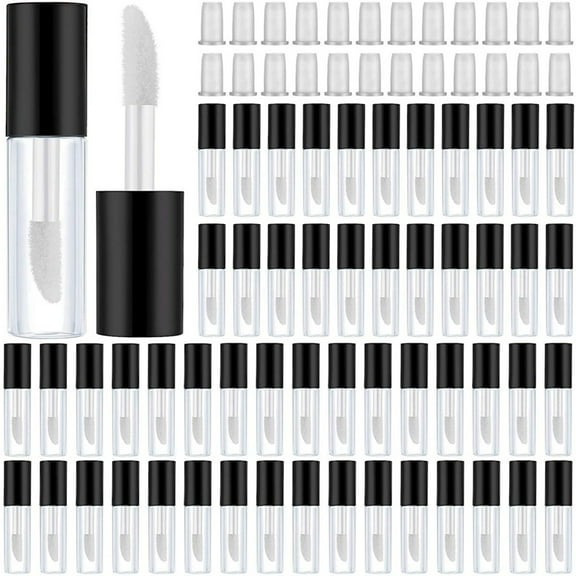 100PCS 1.2ML Empty Clear Mini Lip Gloss Tube Mini Refillable Lip Balm Bottles for DIY Makeup Containers