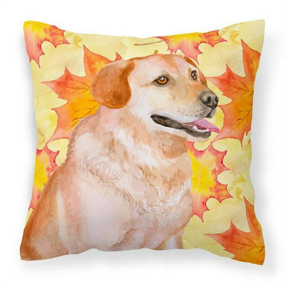 Labrador Retriever Fall Fabric Decorative Pillow
