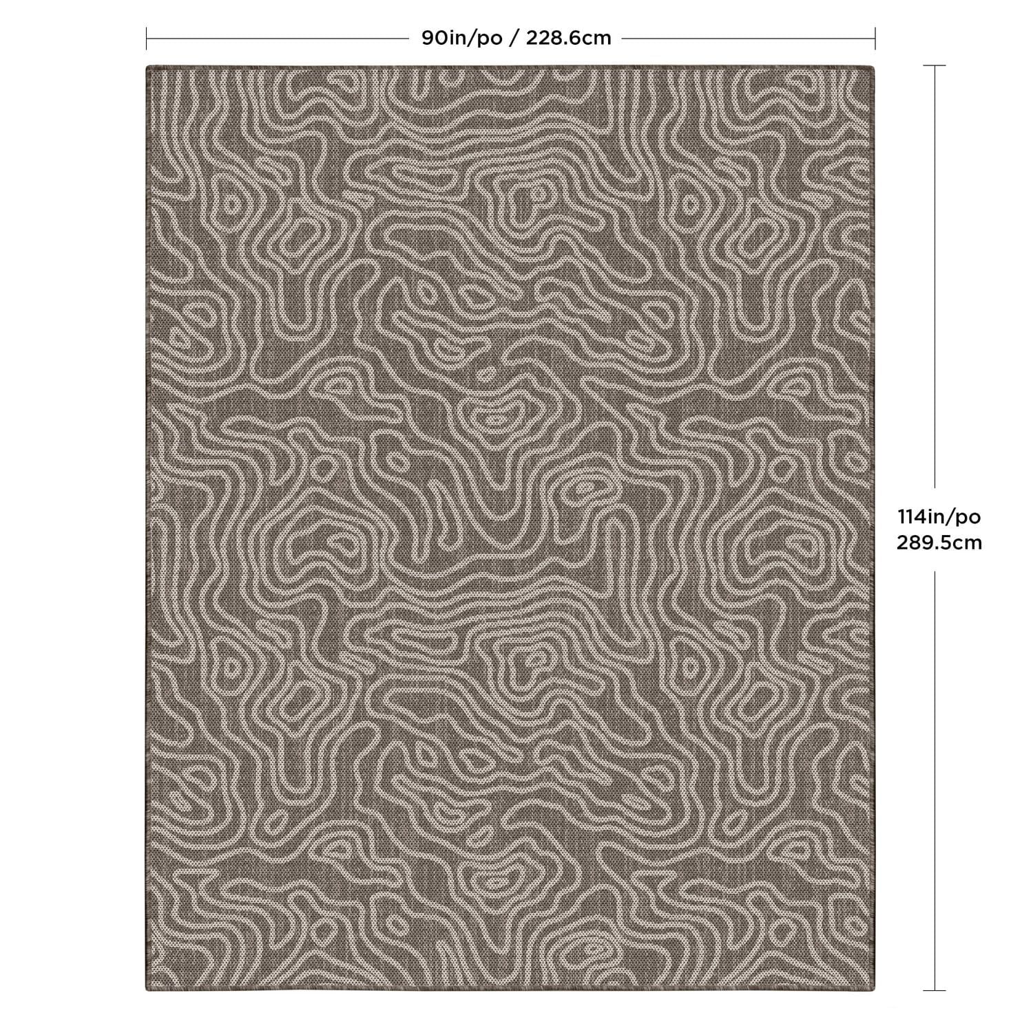 Tapis d'intérieur-extérieur Maplink, Brun de 7 pi 6 po x 9 pi 6 po 7 pi 6 po x 9 pi 6 po