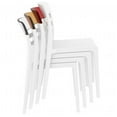 thumbnail image 1 of Siesta ISP091-WHI-TAMB Flash Chaise de Salle à Manger Blanc Transparent Ambre - Ensemble de 2, 1 of 10