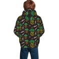 thumbnail image 2 of KLL Unisex Kids Boys Girls Hooded Pocket Pullover Hoodies-Pineapples, 2 of 6