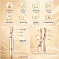 thumbnail image 2 of JUUTREN Heated Eyelash Curler & Eyebrow Trimmer 2-in-1, Electric Eyelash Curler with Dual Temperature 60℃/70℃, 20s Fast Heating, USB Rechargeable, Portable for Travel & Home Use, 2 of 8