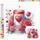 thumbnail image 1 of Con Cuentas Cuadradas 5D DIY Kit Regalo para El Día San Valentín 35x35cm, 1 of 9