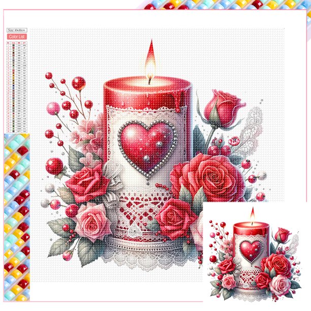 Con Cuentas Cuadradas 5D DIY Kit Regalo para El Día San Valentín 35x35cm