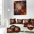 thumbnail image 3 of Designart Fractal Flower Red and Blue - Floral Throw Pillow - 16x16, 3 of 5