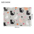 thumbnail image 4 of Yayeee Bath Rug for Bathroom Floor Non Slip Contour Fluffy Soft Absorbent Mat, 20"x24", Gray Cartoon Pattern, 4 of 7
