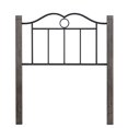 thumbnail image 1 of Hillsdale Meubles Dumont Métal Twin Tête de Lit avec Double Arc Rouleau Noir, 1 of 6