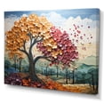 thumbnail image 2 of Designart "Seasonal Mosaic Maple Trees II" Floral Wall Art Living Room, 2 of 5