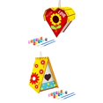 thumbnail image 1 of 2pcs Wooden Birdhouses Crafts For Girls Boys DIY Unfinished House Sharpla kits de construcción para niños, 1 of 8
