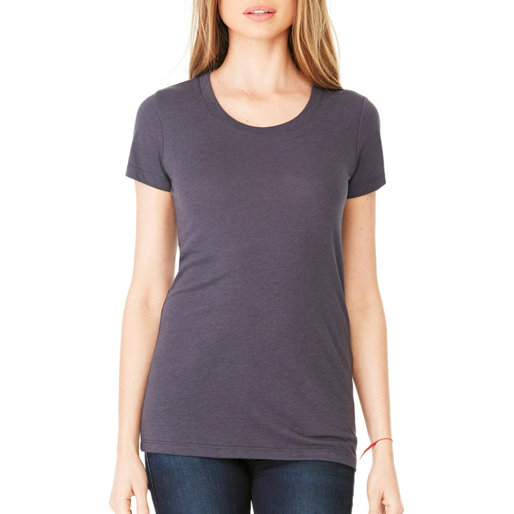 BELLA+CANVAS - Bella Womens Retail fit Triblend T-Shirt, Solid Dark ...
