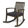 thumbnail image 1 of Noble House Colmena Outdoor Acacia Wood Rocking Chair in Gray (Set of 2), 1 of 13