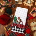 thumbnail image 4 of Christmas Kitchen Towels Plaid Xmas Tree Gnome Truck Kitchen Dishcloth 18 x 26 Inch Ultra Absorbent Tea Towel Drying Hand Towel for Holiday Home Cooking Baking, Set of 2, 4 of 6