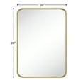 thumbnail image 3 of 20x28'' Gold Mirrors for Bathroom, Gold Bathroom Vanity Mirror, Rounded Rectangle Mirror, Stainless Steel Anti-Rust Tube Metal Frame Wall Mounted Mirror, Vertically/Horizontal Hanging, 3 of 11