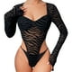 thumbnail image 1 of Body con cuello cuadrado, Body de corte alto para mujer Body de corte alto Body de malla Innovación moderna, 1 of 6