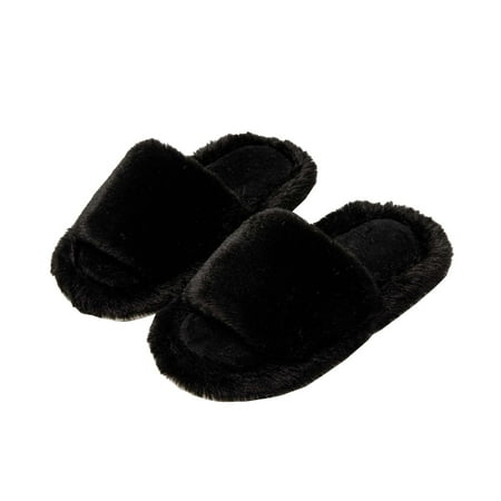 AKAFMK Winter Slippers for Women Women s Fashion Plush Slippers Indoor Home Plush Cotton Slippers