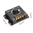thumbnail image 2 of LED PWM Atenuador DC 12V 24V 30A Perilla ENCENDIDO/APAGADO Interruptor Atenuación Controlador con Metal Carcasa para Sólo Color Iluminación LED Tiras, Negro, 2 of 4
