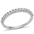 thumbnail image 1 of Alamode 3W1232-5 Anneau en Laiton Rhodié pour Femme avec AAA Grade CZ en Clair - Taille 5, 1 of 1