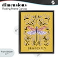 thumbnail image 4 of Stupell Industries Eclectic Dragonfly Symmetry on Yellow Black Floating Frame Canvas Art, 17 x 21, by Indira Prieto | IndySign, 4 of 8