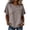 Khaki #021, variant on Women's Cotton Linen T-Shirts Short Sleeve Crewneck Loose Fit Casual Tops Summer Pullover Shirts Daily Wear, M