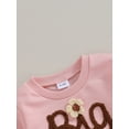 thumbnail image 6 of Yunliwuli Toddler Girl Autumn Pullovers Letter Embrioidery Print Long-Sleeved O-Neck Sweatshirt Loose Warm Tops, 6 of 10