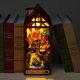 thumbnail image 3 of Kit de rincón de libros para bricolaje, rompecabezas de madera 3D, kits de casa de muñecas en miniatura, modelo de sujetalibros para decoración de estantería, juego de construcción con luz LED, para a, 3 of 3