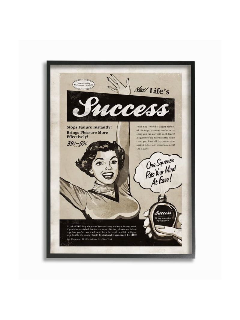 Stupell Industries Success Spray Vintage Comic Canvas Wall Art